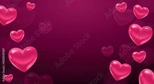 Valentine’s Day Vector Illustration with Hearts Background