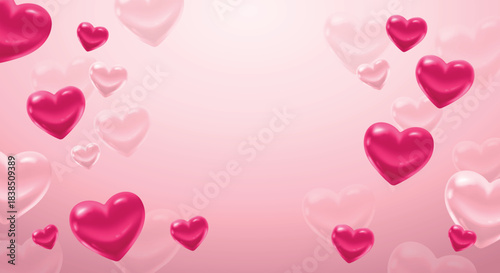 Valentine’s Day Vector Illustration with Hearts Background