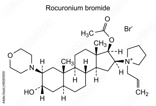 Rocuronium bromide, chemical structure of rocuronium bromide, drug substance