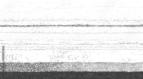 Black and white abstract wavy lines and dots pattern on white background vector 