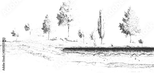 Black and white abstract pattern of layered geological strata and textured rock formations background. textured monochrome wave pattern with rough edges and grainy detail vector 