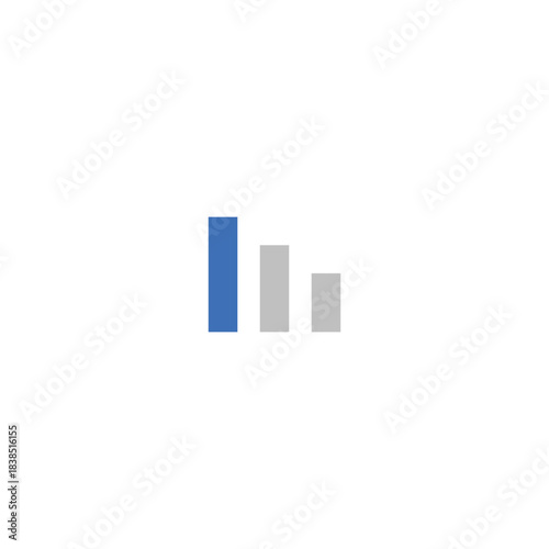 Neutral Financial Data Statistic Bar Chart Icon