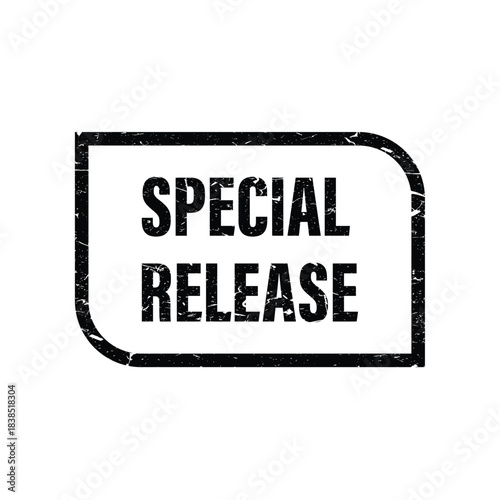 Distressed special release stamp graphic