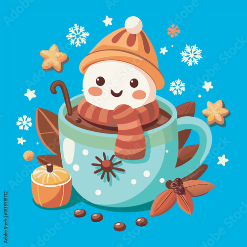 A cozy winter themed vector illustration 6