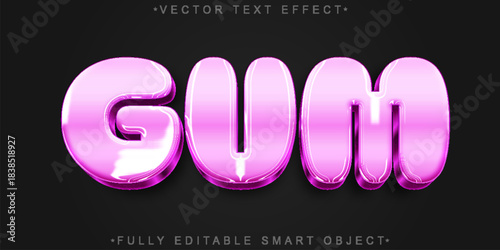  Gum Candy Sweet Vector Fully Editable Smart Object Text Effect