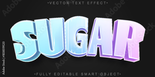Candy Sugar Gum Sweet Treat Vector Fully Editable Smart Object Text Effect