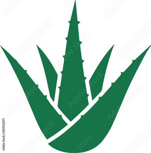 Stylized aloe vera icon representing health, wellness, and natural remedies