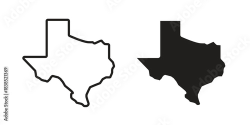 Texas icon line illustration background. icon concept vector