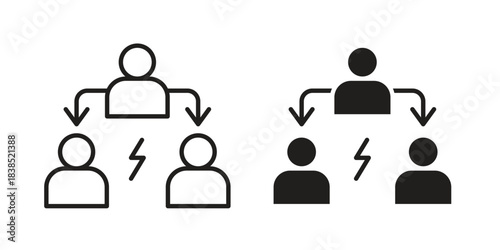 Third party icon line illustration background. icon concept vector