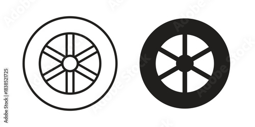 Tyre icon line illustration background. icon concept vector