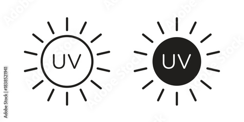 UV icon line illustration background. icon concept vector