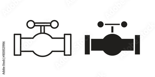 Valve icon line illustration background. icon concept vector