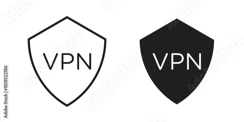 Vpn icon line illustration background. icon concept vector