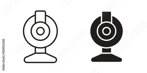 Web camera icon line illustration background. icon concept vector