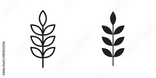 Wheat grain icon line illustration background. icon concept vector