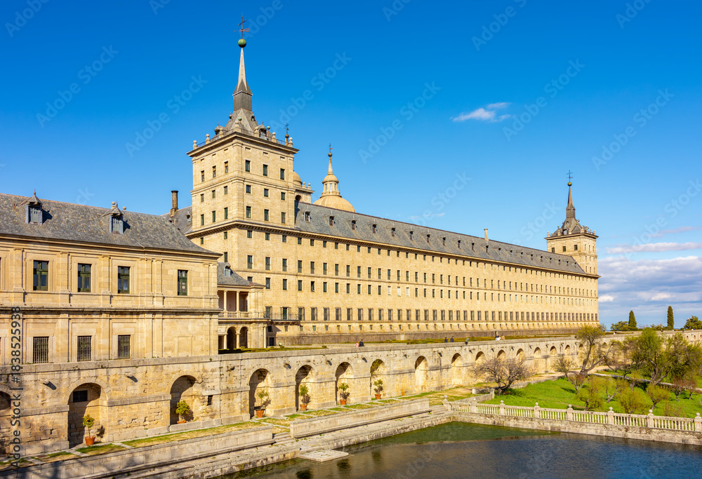Obraz premium El Escorial palace and gardens outside Madrid, Spain