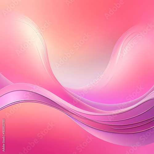 Soft undulating waves of pink blend beautifully, creating an enchanting abstract background. This artistic design inspires tranquility and sparks imagination through colorful elegance Generative AI