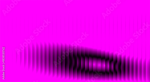 Vibrant magenta abstract rhythmic light and shadow wave pattern
