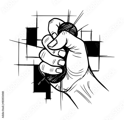 hand squeezing stress relief ball exercise vector shape silhouette