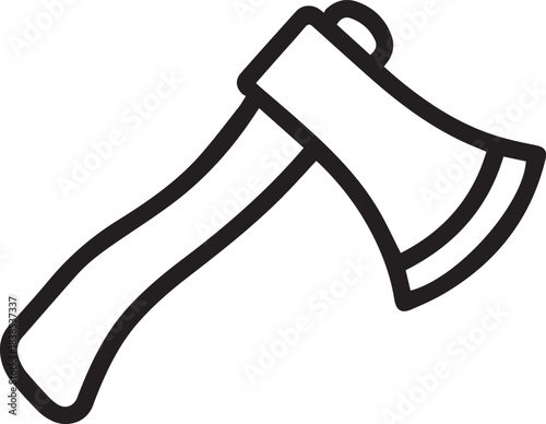 axe silhouette vector lineart handtool forestry timber emblem