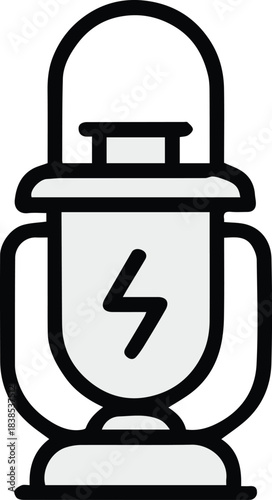 charger icon electric vehicle charging station line art vector