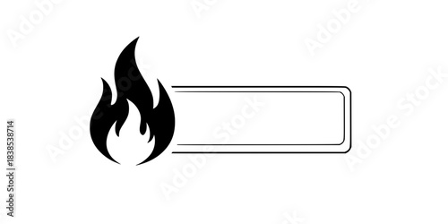 Spicy Hot Dish Flame Icon Vector Silhouette