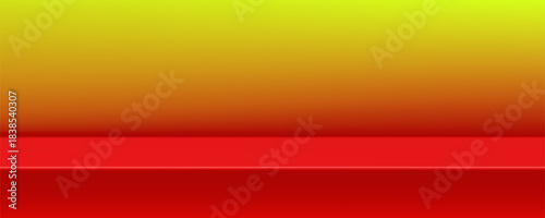 Empty red studio table with shadows mock up 3D. Banner for presentation product. EPS 10