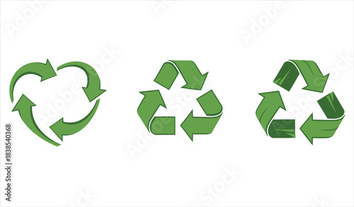 recycling greeen symbol arrows showing environmental sustainability