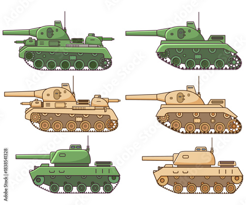 Military vehicle with gun. Armored vehicle.Weapons for modern warfare.Army tank.Tank military.Isolated on white background.