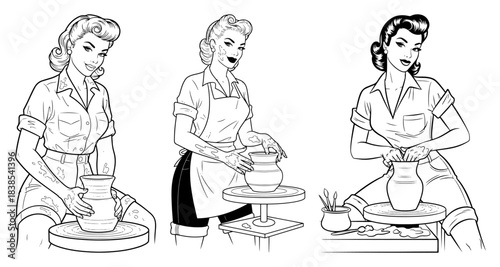 Pinup Pottery Wheel Ceramics Set