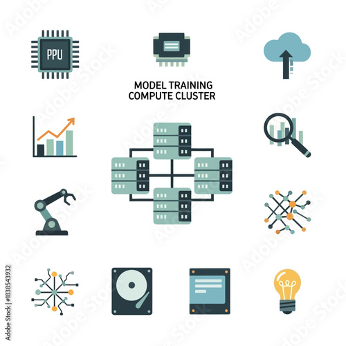 Model Training Compute Cluster for Artificial Intelligence and Machine Learning.