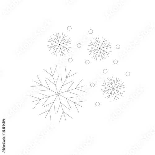 Snowflakes icon. Snowflakes on a white background. Winter symbol. Christmas logo sign