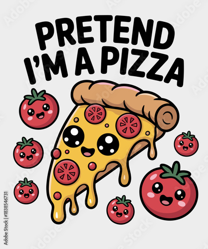 Pretend I'm A Pizza Halloween Funny Italian Food