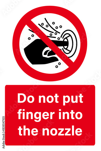 Do not put the finger into the nozzle