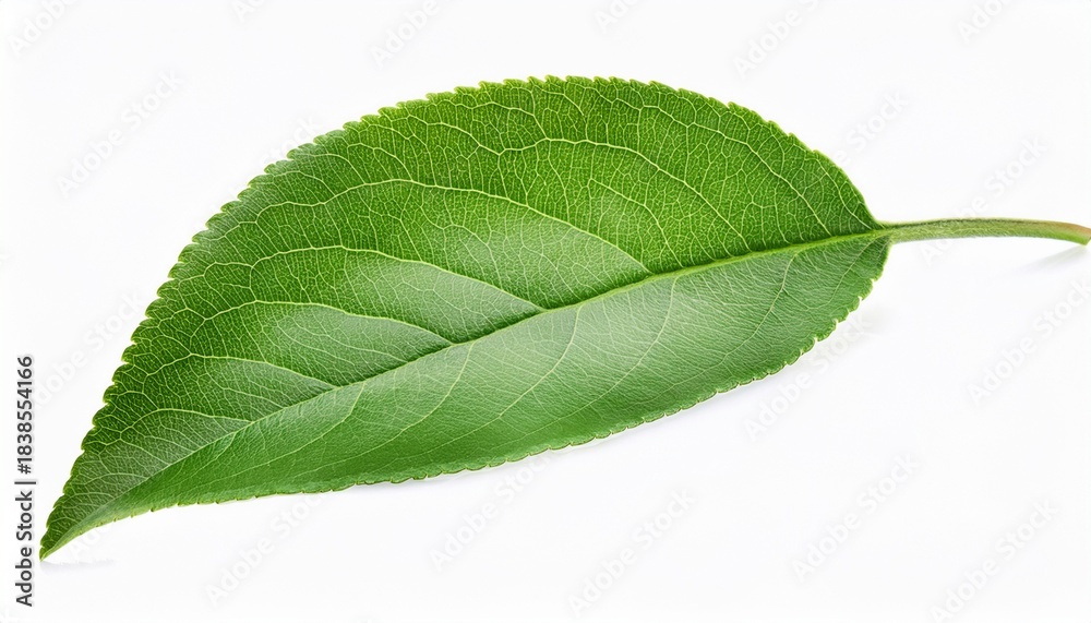 Obraz premium Apple Green Leaf Isolated On White Background