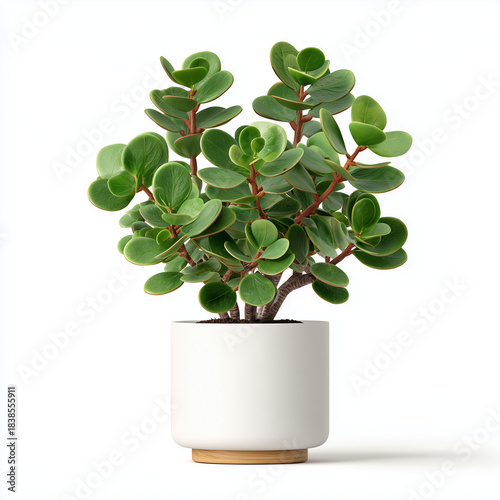 green tree in a pot peperomia