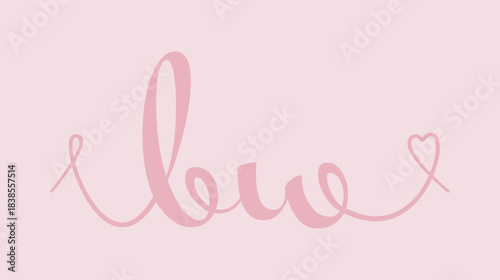 BW initial wedding monogram calligraphy vector illustration. Hand drawn lettering b and w love logo design for valentines day poster, greeting card