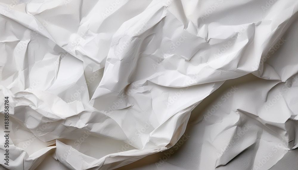 Obraz premium Clean White Crumpled Paper Texture Presents A Versatile Backdrop Perfect For Graphic Designs Or Artistic Compositions Conveying A Sense Of Fragility And Age Transparent Background
