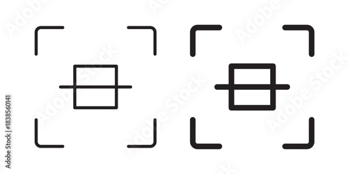 Scan Icon. Scan QR code or barcode icon . for apps and websites. Vector illustration with stroke and fill on a white background.