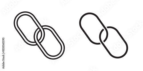 Attachment Icon. Paperclip icon, symbol, vector office equipment. Vector illustration with stroke and fill on a white background.