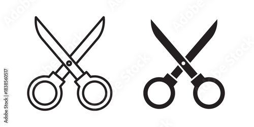 Cut Icon .Vector illustration with stroke and fill on a white background.