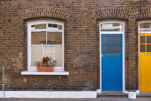 Beautifully renovated Victorian working class houses of Bethnal Green, East End, London.