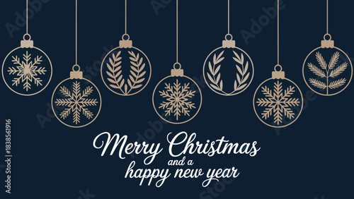 Festive Holiday Decorations Featuring Snowflakes and Leaf Motifs for Christmas and New Year