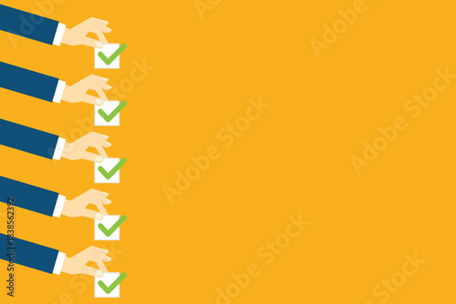 Business task completion, finished work concept 	
