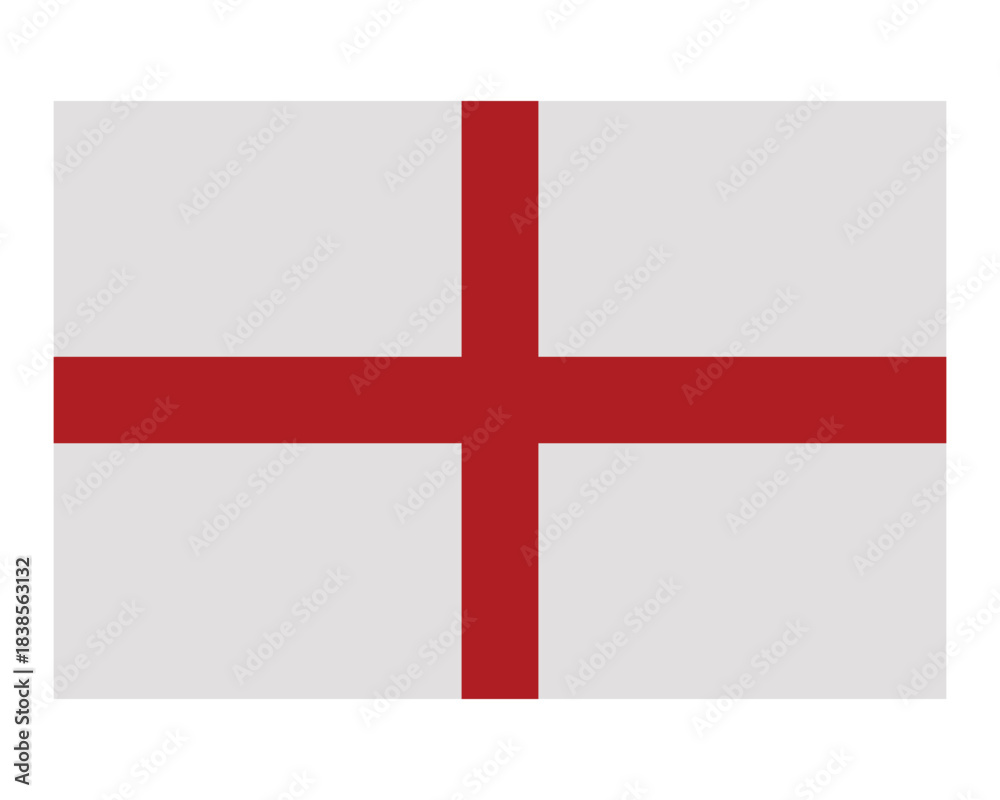 Obraz premium St George's Cross flag, national symbol of England on white background