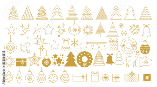 Decorative vector background with snowflakes, festive New Year elements. Merry Christmas and Happy New Year holiday banner design for winter cards, posters, wrapping paper, celebration decor.