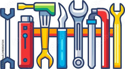 Professional Toolkit Icon Collection Hardware Tools Set
