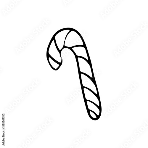 Christmas Striped Candy Cane Doodle