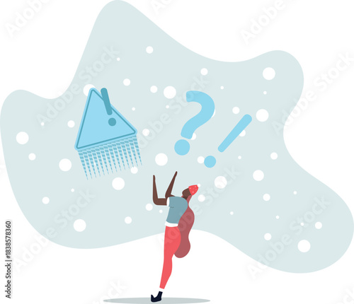 Concern or doubt to make decision, worried for problem or issue, attention or challenge ahead, distrust or trouble concept.life and employment of people.