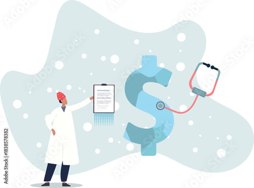 Financial checkup, diagnose income, expense and investment plan, wealth management or insurance concept.life and employment of people.